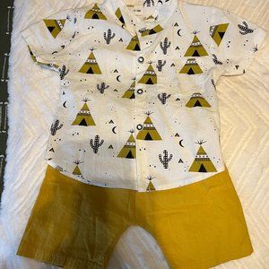 Baby Boy Outfit - Cactus Print